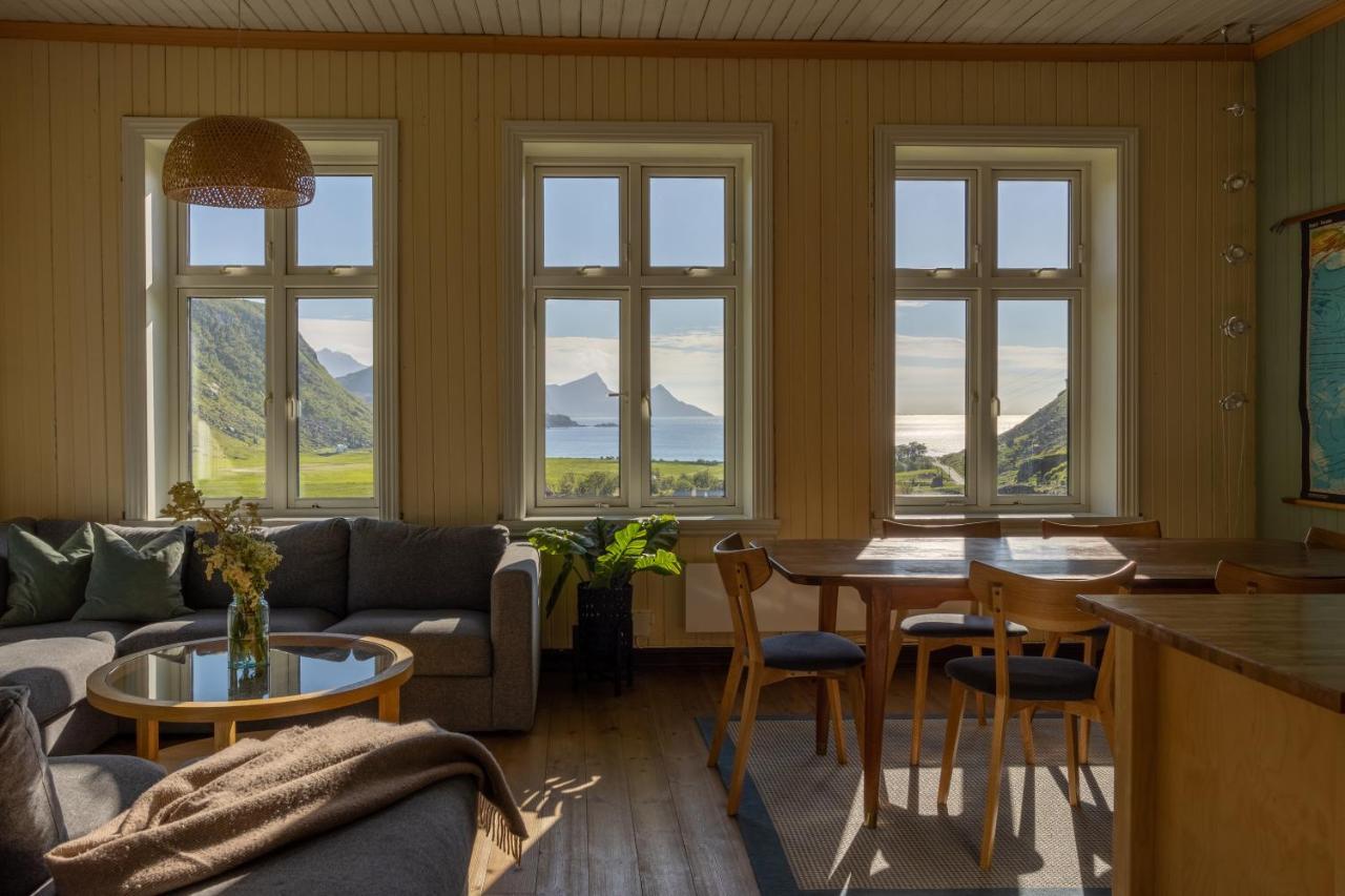 Feriehus Med Flott Havutsikt Ved Hauklandstranden Leknes Exterior foto