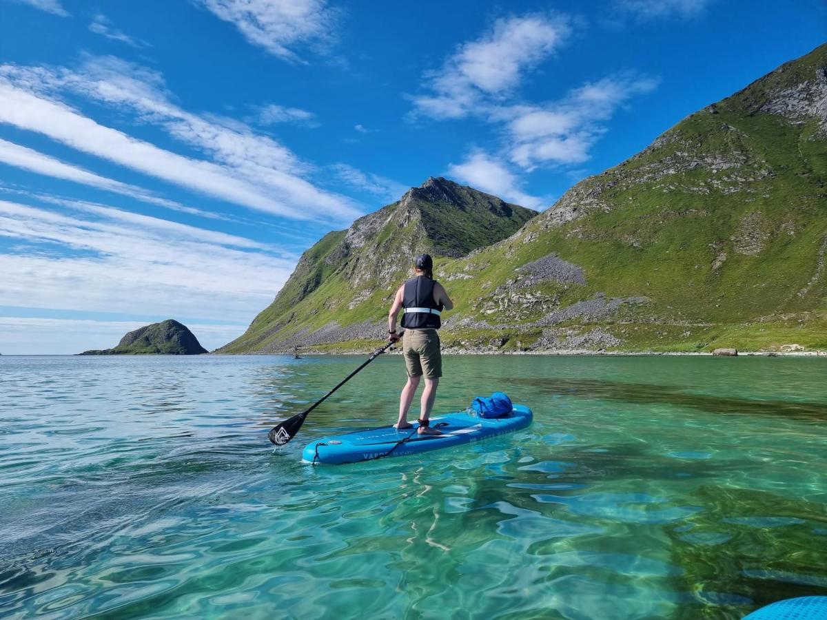 Feriehus Med Flott Havutsikt Ved Hauklandstranden Leknes Exterior foto